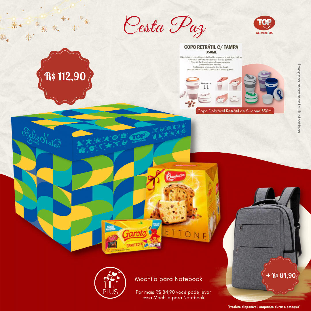 10 - Cesta de Natal sem álcool Dedicação - Cestas de Natal BH 10 - Cesta de Natal sem álcool Dedicação - Cestas de Natal BH